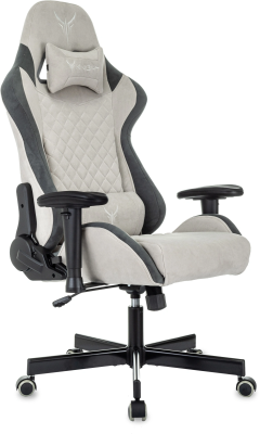 Кресло игровое Knight Королевский (Regal) Fabric светло-серый