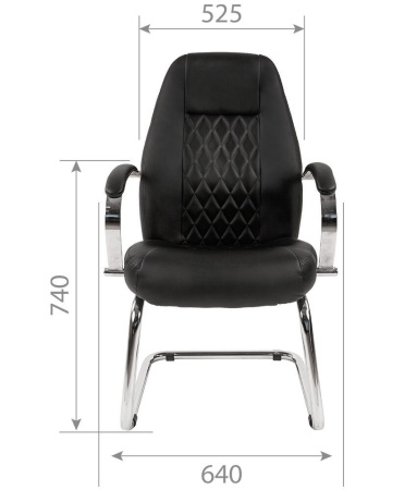 Кресло для посетителя CHAIRMAN 950V Экокожа Черный