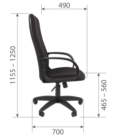 Кресло офисное CHAIRMAN 278 Ткань черная